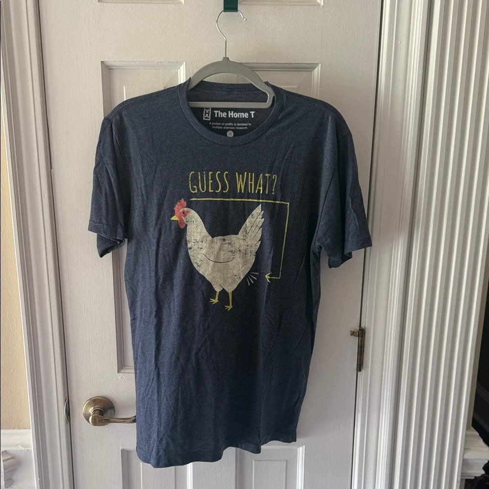 The Home T Navy Graphic Tee with Chicken Design